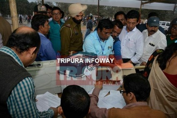 Voting continued after 5.30 PM in many constituencies across Tripura : Record level enthusiasm among voters, 1 fake voter arrested Voting continued after 5.30 PM in many constituencies across Tripura : Record level enthusiasm among voters, 1 fake voter arrested